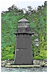 Tongue Point Lighthouse Tower - Digital Painting